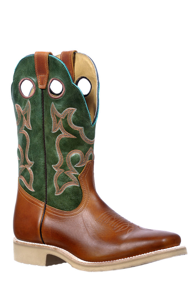 【WOOHWA】23SS★ OUT LABEL DART ST BOOT-CUT Boulet Women's Western Boot - Selvaggio Wood/Art Baroco Calf