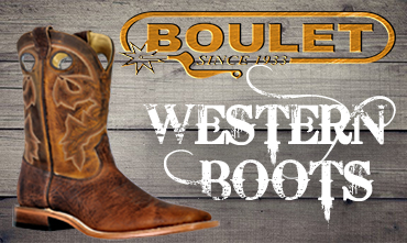 Boulet Ladies Western Cowboy Boots - Ranger Aged Bark - Stampede